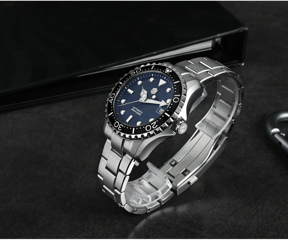 SAN MARTIN Automatic Diver Watch Enamel Dial 300m SN0009GD