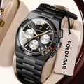 POEDAGAR Stainless Steel Chronograph Quartz Watch 970