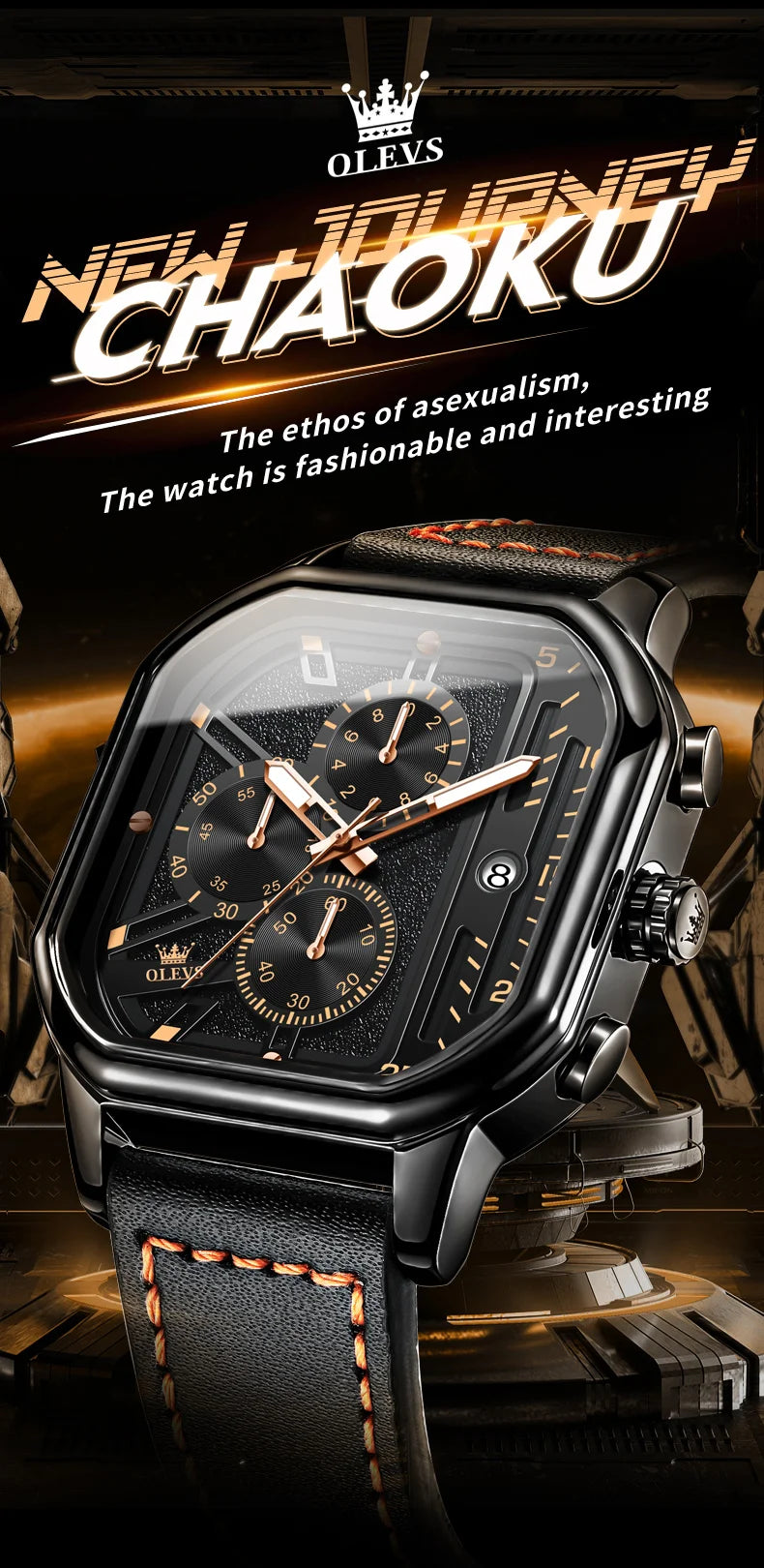 OLEVS 9950 Multi Functional Men's Quartz Watch