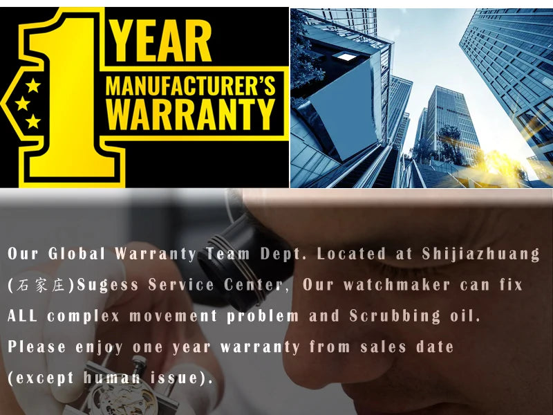 SUGESS Pilot Mechanical Chronograph Moonphase Calendar Watch ST1908